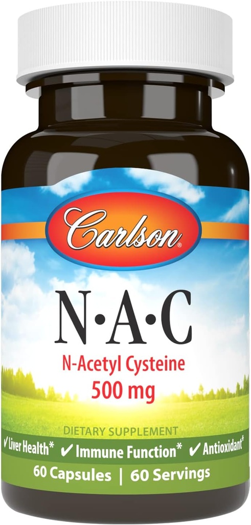 Carlson Labs NAC N-Acetyl Cysteine, 500mg, 60 κάψουλες