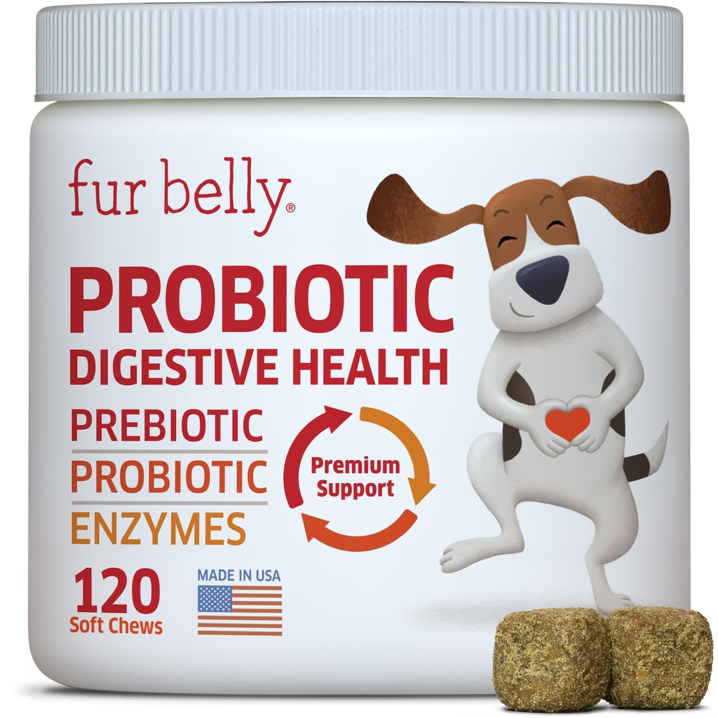 Probiotics for Dogs - Hot Spot Remedy for Dogs + Prebiotic - Αλλεργία σκύλου μασήματα - Βελτίωση της πέψης & αναστατωμένη κοιλιά, Ανακουφιστικό αέριο & Διάρροια, Προβιοτικά σκύλου και Digestive Ένζυμα, 120 Probiotic Chews σκύλου