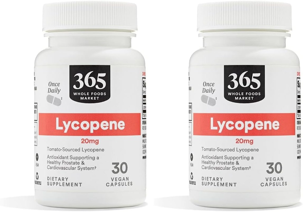 Ολόκληρη η αγορά τροφίμων 365, Lycopene 20 mg, 30 Count (Pack of 2)