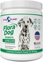 Vital Planet - Flora Dog Probiotic Powder Supplement with 20 Billion Cultures and 10 Strains, High Potency Immune and Digestive support Probiotics for Dogs, 3,92 oz., 111 Grams, 30 Servings