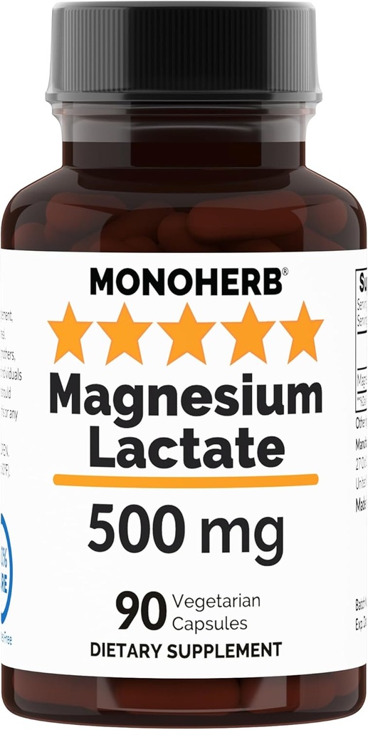 Γαλακτικό μαγνήσιο 500 mg - 90 Καψάκιο χορτοφάγου
