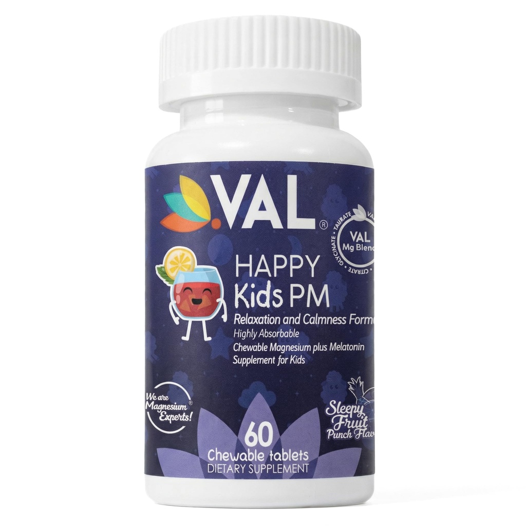 VAL Happy Kids PM – Μασώμενο μαγνήσιο χωρίς ζάχαρη με μελατονίνη 