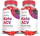 Justified Laboratories (2 Pack Destiny Keto ACV Gummies Advanced Formula 1000MG Destiny Keto Gummies Apple Cider Vinegar Formulated with Pomegranate Beet Juice Powder B12 Vegan Non GMO 120 Gummys