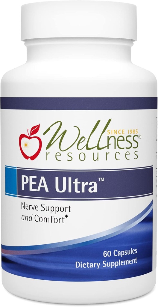 Wellness Resources Pea Ultra with Levagen+ High Abvorvice Pea Supplement for Minor Pain, Joint Health, Sleep Support, Brain Health & Stress Support - Παλμιτουλαιθανολαμίδη 300mg, 60 κάψουλες