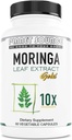 Moringa Leaf Gold Extract 10X - Vitamin A, Vitamin B, Vitamin C, Vitamin D, Vitamin E, and Minerals - Antioxidants - Natural Energy, Metabolism, Immune Support - 60 Count Veggie Capsules