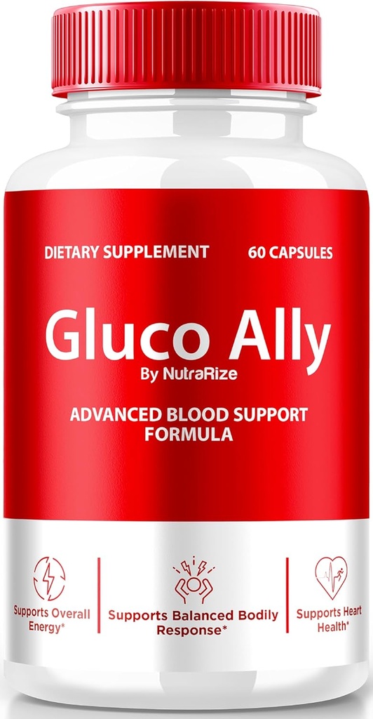 NutraRize Gluco Ally Κάψουλες, Επίσημη GlucoAlly Χάπια, Πλήρης Φόρμουλα Υποστήριξης Αίματος, Όλα τα φυσικά συμπλήρωμα για να διατηρήσει υγιή επίπεδα, Premium Gluco-Ally Capsulas αναθεώρηση (60 κάψουλες)