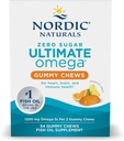 Nordic Naturals Zero Sugar Ultimate Omega Gummy Chews - Τροπικά φρούτα - 54 Gummy Chews - Μη ΓΤΟ - Βέλτιστη ευεξία - 27 εξυπηρετούν