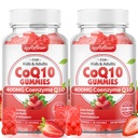 softbear CoQ10 Gummies 400mg Συμπληρώματα συνένζυμου Q10 για Ενήλικες, Υψηλής Απορρόφησης Coq10 Plus Omega-3, Μαγνήσιο, Βιταμίνη B3 & Ψευδάργυρος για Κυτταρική Ενέργεια & Αντιοξειδωτικό, Φράουλα Γεύση 120 Count