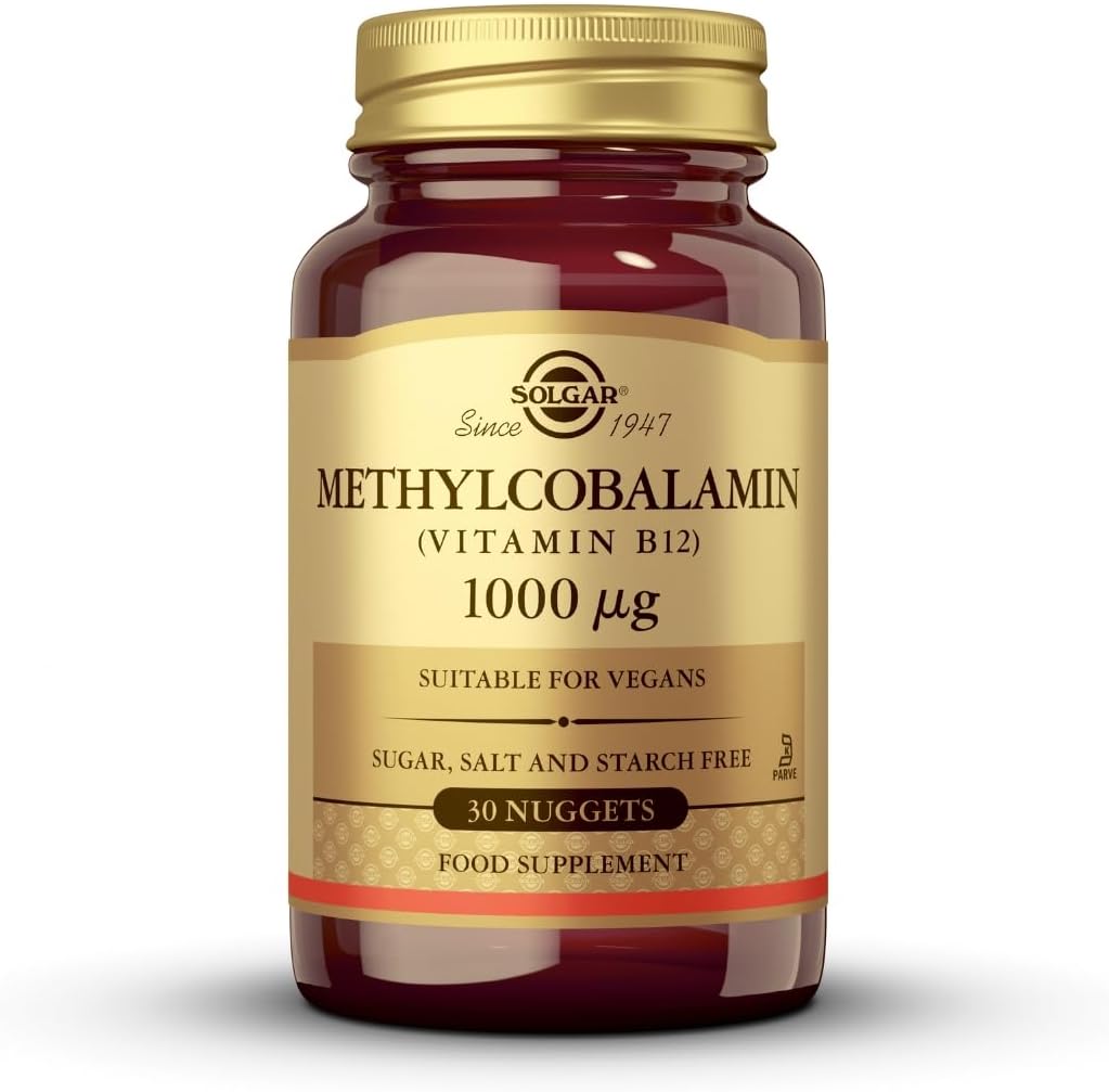 Solgar Methylcobalamin (Vitamin B12) 1000 mcg, 30 Ψήγματα - Υποστηρίζει Μεταβολισμός ενέργειας - σώμα-έτοιμος, ενεργός μορφή του B12 - βιταμίνη Β - μη ΓΤΟ, Vegan, Γλουτένη, Γαλακτοκομικά, Kosher - 30 Σερβίρει