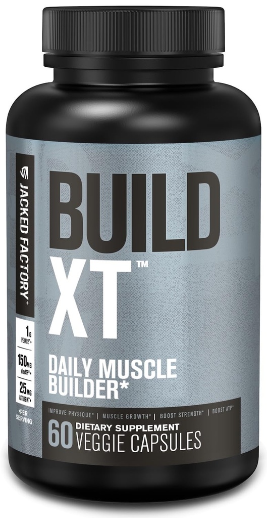 Jacked Factory Build-XT Daily Muscle Builder & Performance Enhancer - Muscle Building Supplement for Muscle Strength & Growth 