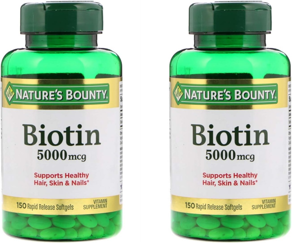 Σετ 2 Nature's Bounty® Biotin 5000 mcg, 150 Softgels