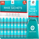 Medi Grade Sinus Ξεπλύνετε τα πακέτα – Nasal Rinse Essentials Kit 130 x Salt Packets και βολική τσάντα αποθήκευσης - Απολαύστε την αβίαστη Nasνική άρδευση στο σπίτι ή On The Go with Our Net Pot Salt Packets