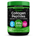 Orgain Hydrolyzed Collagen Peptides σκόνη για γυναίκες & άνδρες, 20g Grass Fed Collagen, Unflaved - μαλλιά, δέρμα, νύχια, & κοινό συμπλήρωμα υποστήριξης, Παλαιό & Κέτο, μη GMO, τύπου I και III, 1lb