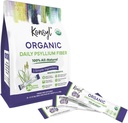 Konsyl Organic Daily Psyllium Fiber Stick Powder - On-The-Go Fiber Supplement - Εύχρηστη, Όλα-Φυσικές διαλυτές ίνες, Χωρίς γλουτένη & Χωρίς ζάχαρη, Vegan & Keto - 30 συσκευασίες