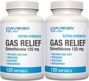 P Puregen Labs Extra Strength Gas Relief Softgels with Simethicone 125 mg | Fast Relieve of Pressure, Bloating and Painful Discomfort – 2 Pack | Total 240 Softgels