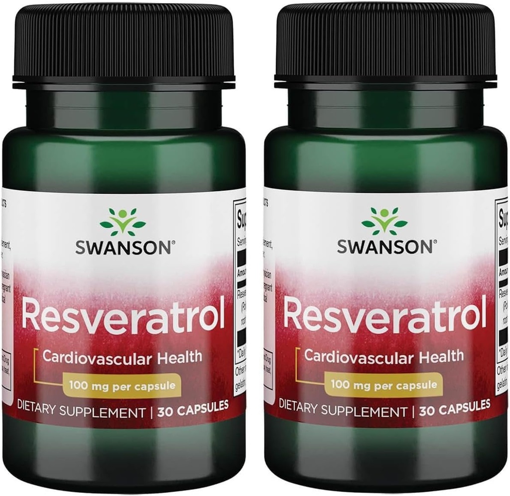 Swanson Resveratrol 100 100 Milligrams 30 Κάψουλες (2 Συσκευασία)