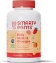 SmartyPants Kids Multivitamin Gummies: Ωμέγα 3 Fish Oil (EPA/DHA), Vitamin D3, C, Vitamin B12, B6, A, K & Zinc για την ανοσοποιητική υποστήριξη, Βιοτίνη, Χωρίς γλουτένη, Τρεις Fruit Flavors, 120 Count (30 Day Supply)
