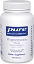 Pure Encapsulations Pregnenolone 10 mg - Υποστηρίξτε τη μνήμη & την ορμονική ισορροπία * - ορμονικός προδρομέας - Χωρίς γλουτένη & μη ΓΤΟ - 60 κάψουλες