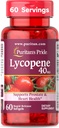 Puritan's Pride Premium Lycope 40mg, Συμπλήρωμα διατροφής για Prostate, Antioxidant, Heart Health, και συνολική υποστήριξη υγείας, 2 μήνες προσφοράς, 60 Rapid Release Softgels