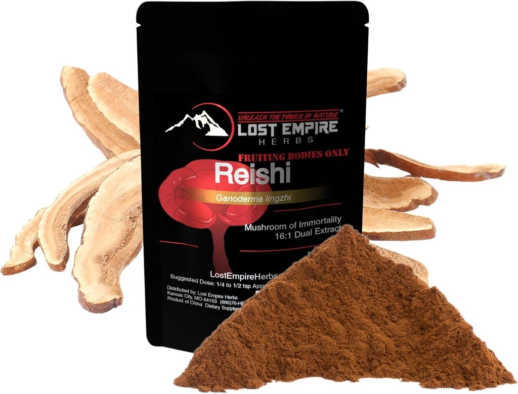 Lost Empire Herbs Reishi (Ganoderma Lucidum) Mushroom Powder 