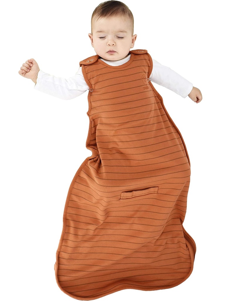 Woolino Merino Wool and Organic Cotton Ultimate Sleep Sack - 4 Season - Two-Way Zipper Sleep Bag - Universal Sleep Sack για Baby (2-24 Μήνες) - Rust