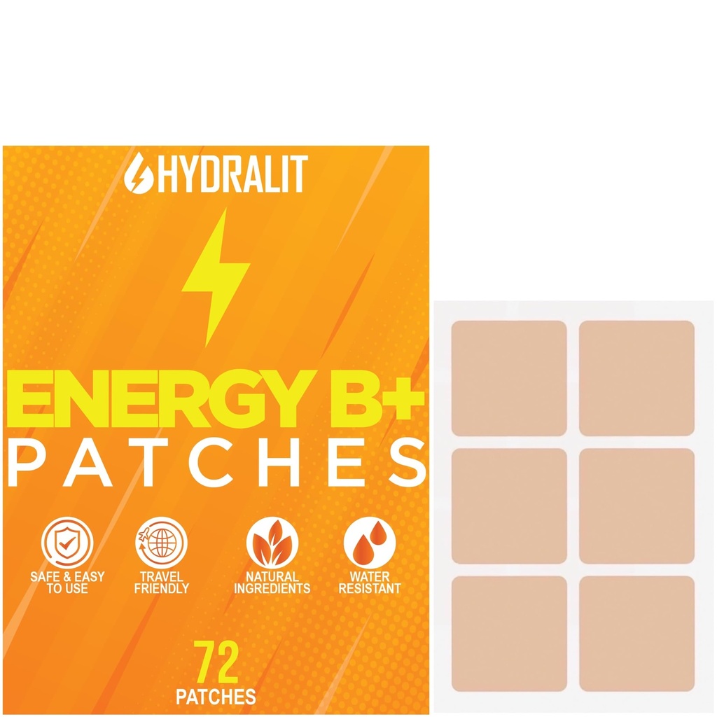 Energy Patch for Adults Men Women Topical Daily Wellness Ξύπνα B12 Patches Παρατεταμένα φυσικά συστατικά Ενίσχυση του χρόνου-απελευθερωμένη Formula Long-Lasting Skin Travel Friendly 72 Pack