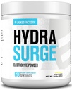 Jacked Factory HYDRASURGE Ηλεκτρολυτική σκόνη - Συμπλήρωμα ενυδάτωσης w/Key Minerals, Αλάτι Θαλάσσης Ιμαλαΐων, Νερό καρύδας - Κετό Φιλικό, φυσικά γλυκαντικό - 60 εξυπηρετούν, Λεμονάδα