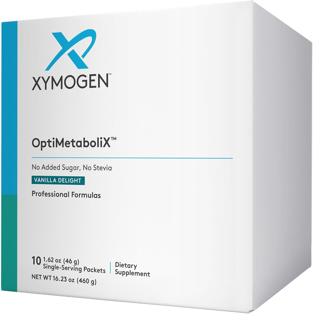 XYMOGEN OptiMetaboliX - Συμπλήρωμα Μεταβολισμού με B12 Βιταμίνες και Φολικό - Συμπληρώματα Κανέλας + Βιταμίνη B9 - Δεν Προστέθηκε Ζάχαρη, Vegan και Χωρίς Γλουτένη - Vanilla Delight (10 Μερίδες)