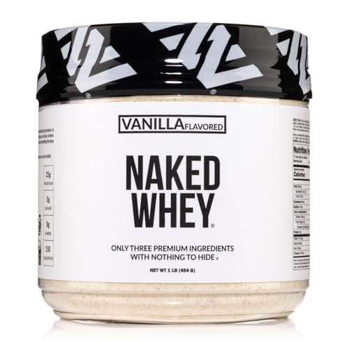 NAKED βανίλια πρωτεΐνη ορού γάλακτος 1Lb, μόνο 3 συστατικά, όλα τα φυσικά χόρτο Fed πρωτεΐνη ορού γάλακτος σκόνη + βανίλια + ζάχαρη καρύδας-GMO-δωρεάν, χωρίς σόγια, χωρίς γλουτένη.