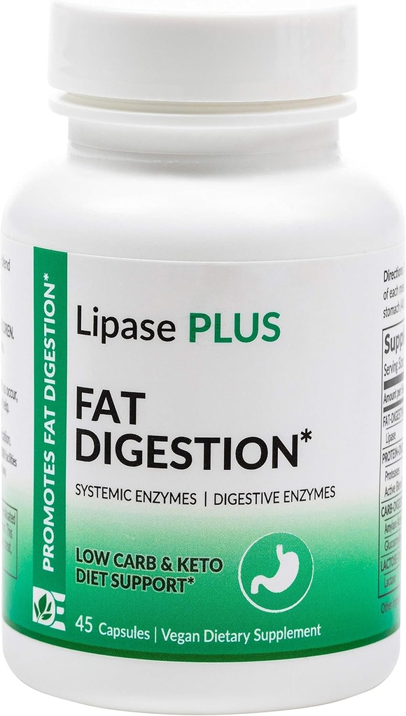 Lipase Plus - Digestive Enzyme Formula, Λιπαρά Τρόφιμα Digetion, Ωμέγα Λιπαρά Οξέα Απορρόφηση 