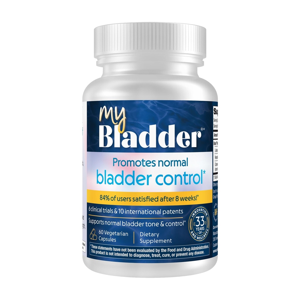MyBladder Support Formula by Purity Products - Προάγει τον έλεγχο, τη δύναμη, τον τόνο και την ουρολοίμωξη της υγείας - Για τους άνδρες και τις γυναίκες - Κλινικά Σπουδές 840mg πατενταρισμένο μείγμα - 60 Veg Caps (1)