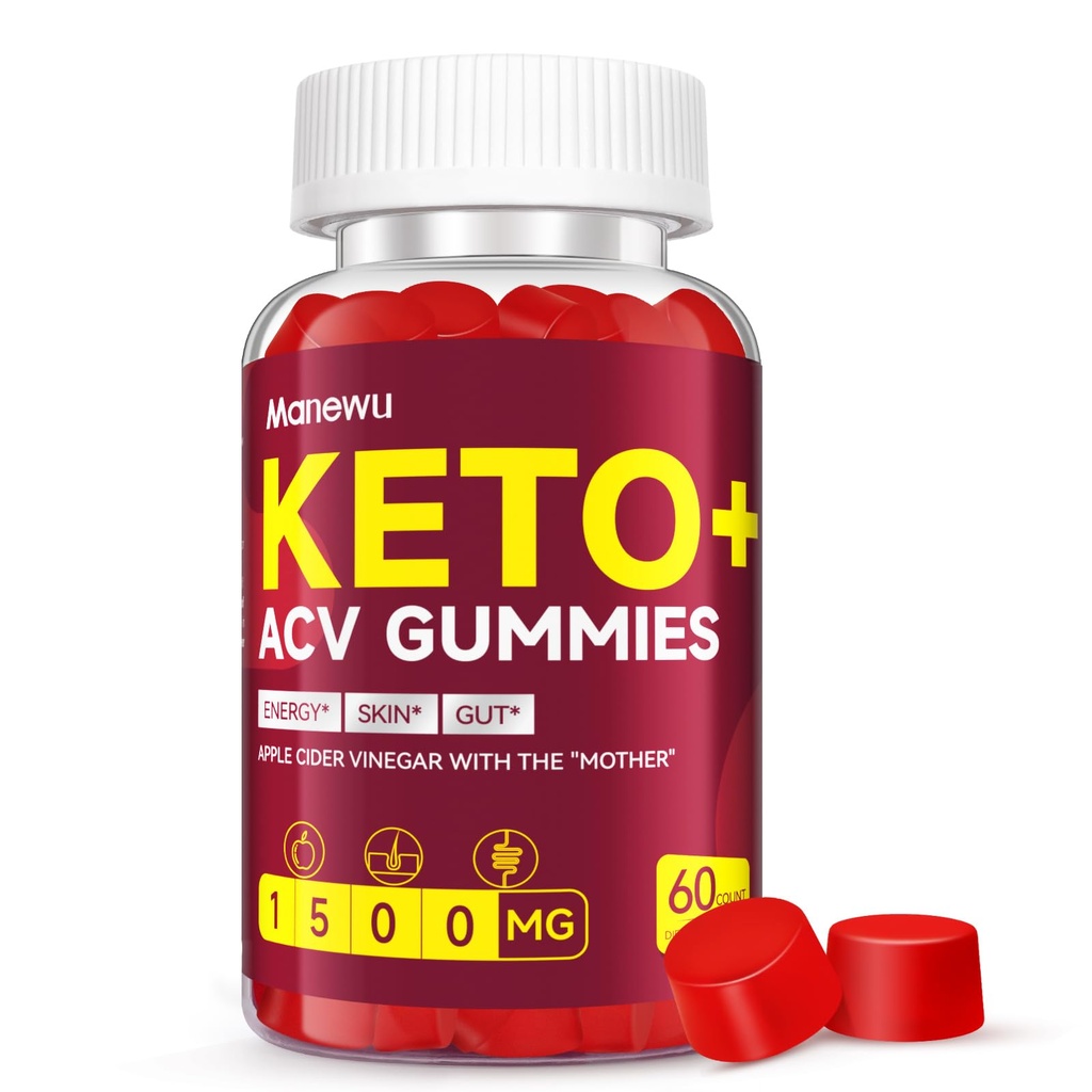 Keto ACV Gummies - 1500mg Keto Gummies Συμπλήρωμα διατροφής για γυναίκες & άνδρες - Φυσικό μηλίτη μηλίτη ξύδι με τη μητέρα - Χωρίς γλουτένη, Vegan, μη-GMO, Made in USA Visit The Store