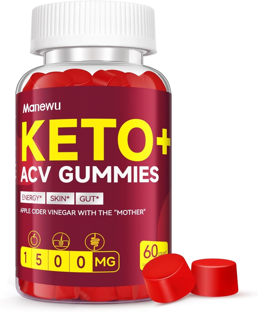 Keto ACV Gummies - 1500mg Keto Gummies Diet Supplement for Women & Men - Natural Apple Cider Vinegar with Mother - Gluten Free, Vegan, Non-GMO, Made in USA Visit The Store