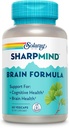 SOLARAY SharpMind Brain Support Formula - Nootropic Brain Supplements - Cognitive and Brain Health Support with Ginkgo Biloba - 60-Day Guarantee, 60 Servings, 60 VegCaps