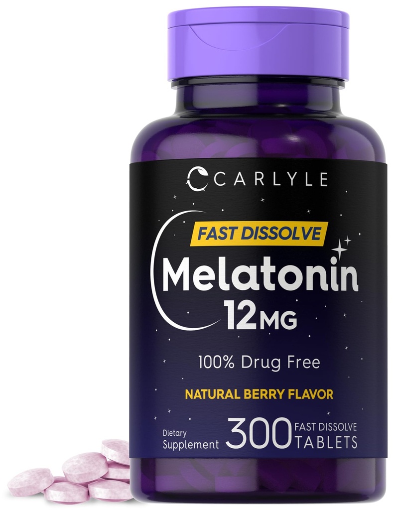 Carlyle Μελατονίνη 12 mg Γρήγορη διάλυση 300 δισκία 