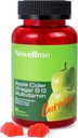 NEWELLME Apple Cider Vinegar Gummies B12 Multivitamin,ACV συμπλήρωμα Gummy Βιταμίνες, χορτοφαγικό συμπλήρωμα για γυναίκες και άνδρες,Non GMO,Support Normal Energy Levels & Gut Health 30 Gummies (30)