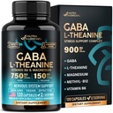GABA L- Theanine 900 mg - Κατασκευασμένη στις ΗΠΑ - Μαγνήσιο 