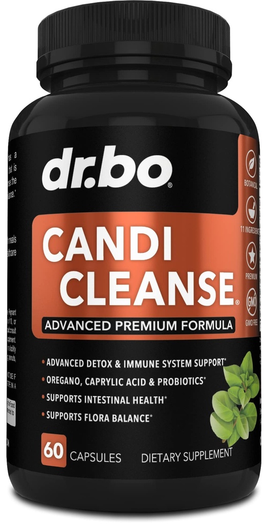 Candi Cleanse Συμπληρώματα Υποστήριξης Χάπια - Anti Overgrowth Συμπληρώματα για γυναίκες & άνδρες - Επιπλέον έλεγχος ισορροπίας αντοχής Probiotic Complex Καθαριστής - Φυσικό στοματικό Herbγανο & καψάκια καψακίου