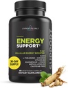 Livingood Daily Energy Support, 11-σε-1 συμπλήρωμα με μαγνήσιο, βιταμίνη Β6, Β12, Αμινοξέα, L Καρνιτίνη, CoQ10, Ginseng & L Theanine, Υποστηρίζει τη φυσική ενέργεια για άνδρες & γυναίκες, Vegan, 60 κάψουλες