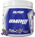 Alpha Supps Amino NRG+ BCAA Amino Energy Recovery Powder - Hydration Blend with Electrolytes - Focus Blend for Optimal Performance Support in Men & Women (30 Services, Juicy Grape)