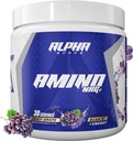 Alpha Supps Amino NRG+ BCAA Amino Energy Recovery Powder - Hydration Blend with Electrolytes - Focus Blend for Optimal Performance Support in Men & Women (30 Servings, Juicy Grape)