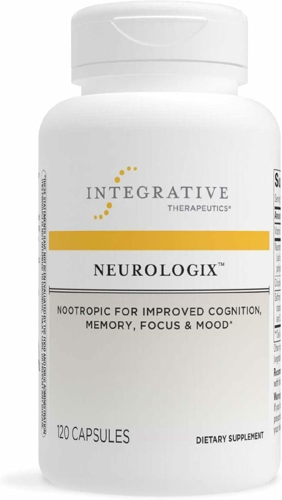 Integrative Therapeutics Neurologix - with Saffron and CDP-Choline - Nootropic Supplement for Brain Health*- Focus* - Memory Support* - Vegan, Gluten-Free & Dairy-Free - 120 Capsules (60 Servings)