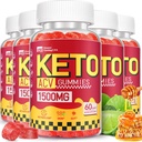 Keto ACV Gummies - 1500MG ACV Keto Gummies για γυναίκες άνδρες - μηλίτη μηλίτη ξύσμα με τη μητέρα, τα προβιοτικά, βιταμίνες B6 B12 για Gut Digestion - Vegan & Non-GMO,5 Pack