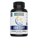 Zhou Driftoff - Nature Inspired Sleep Aid, Valerian Root & Melatonin for Sleep for Men & Women, Calm Sleep Supplement for Adults with Gaba & Chamomile to Relax - 60 Veggie Caps