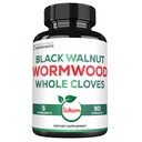 Satoomi 5 σε 1 Wormwood Capselles συμπλήρωμα - με μαύρο γαρύφαλλο Walnut Turmeric και Berberine HCl - 90 κάψουλες - ανοσοποιητικό σύστημα & Digestion Health