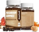 Mushroom Gummies Supplement - με Ashwagandha, Lions Mane, Shitake Μανιτάρια, Turkey Tail, Chaga, και Cordyceps Mushroom για την Ανοσοποιητική Υγεία, Mood & Υποστήριξη Στρες (180 Gummies)