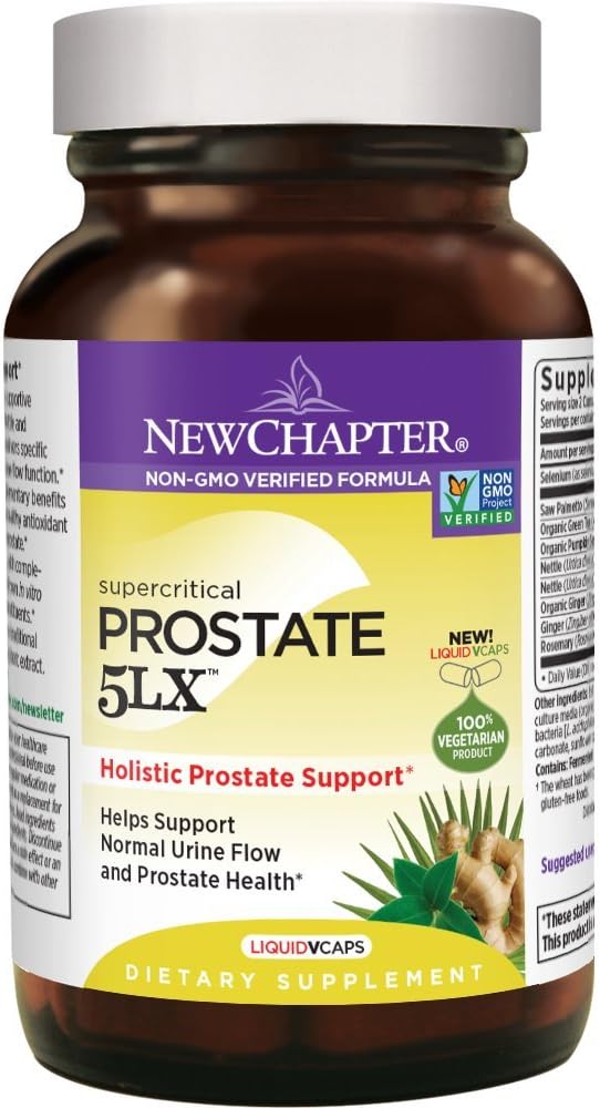 Νέο κεφάλαιο Prostate 5LX συμπλήρωμα με πριονισμένο Palmetto Plus σελήνιο χορτοφαγική κάψουλα, 180 κόμης