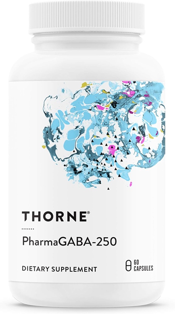 THORNE - PharmaGABA-250 - συμπλήρωμα GABA - 250 mg Φυσικής Πηγής Γάμμα-Αμινοβουτυρικό οξύ - Προάγει μια ήρεμη, χαλαρή, εστιασμένη κατάσταση του μυαλού * - 60 κάψουλες