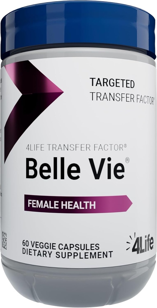 4Life Transfer Factor Belle Vie - Υποστηρίζει την αναπαραγωγική υγεία των γυναικών με Phytoestrogen Blend Kudzu, Flax, και Red Clover - 60 κάψουλες λαχανικά