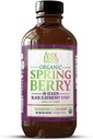 Άντυ Lynn's SpringBerry, Organic Black Elderberry Syrup, Pollen Defense & Sinus Relief για Εποχιακές Αλλεργίες, βοτανικό ανοσοποιητικό συμπλήρωμα υποστήριξης για παιδιά & ενήλικες, 4 oz